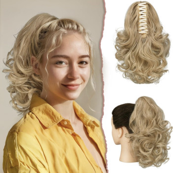 Cozi de Volum Ondulate Blond Bej